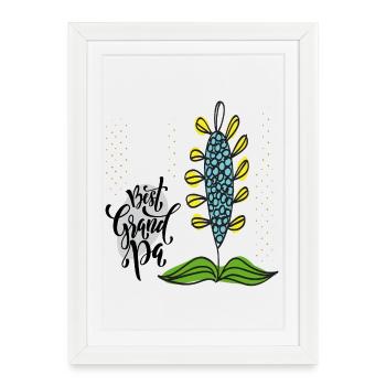 Papi - Affiche encadrée (27 × 37 cm) - blanc - Devant