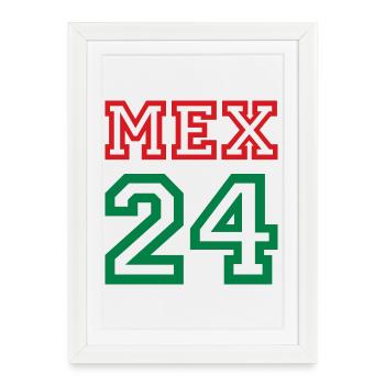 Mexique Mexiko - Affiche encadrée (27 × 37 cm) - blanc - Devant