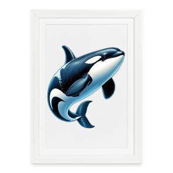 Killer whale - Framed poster (27 × 37 cm) - white - Front