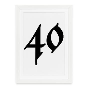40. 40 YEARS. 40th ANNIVERSARY. 40 YEARS ANNIVERSARY. - Framed poster (27 × 37 cm) - white - Front