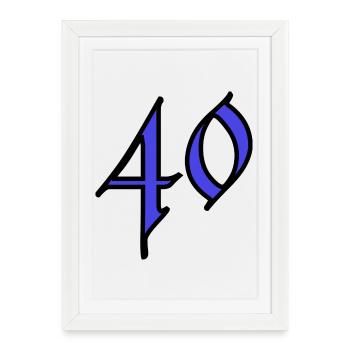 40. 40 ANS. 40e ANNIVERSAIRE. ANNIVERSAIRE 40 ANS. - Affiche encadrée (27 × 37 cm) - blanc - Devant