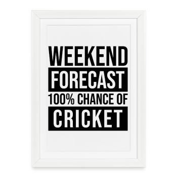 Cricket Cricket Cricket - Affiche encadrée (27 × 37 cm) - blanc - Devant