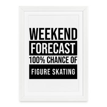 Patinage artistique Patinage artistique Patinage artistique - Affiche encadrée (27 × 37 cm) - blanc - Devant