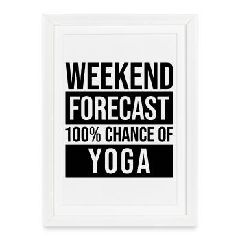 Yoga Yoga Yoga - Affiche encadrée (27 × 37 cm) - blanc - Devant