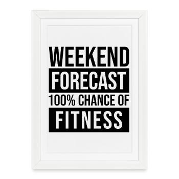 Fitness Fitness Fitness - Affiche encadrée (27 × 37 cm) - blanc - Devant