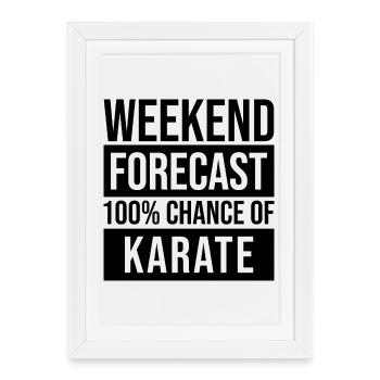 Karate Karate Karate - Framed poster (27 × 37 cm) - white - Front