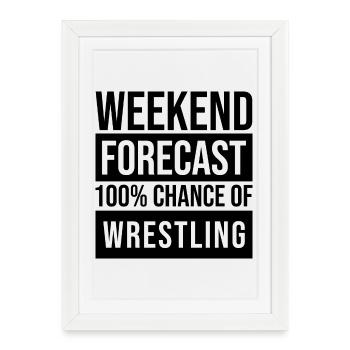 Wrestle Wrestle Wrestle - Framed poster (27 × 37 cm) - white - Front