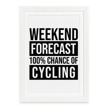 Cyclisme Cyclisme Cyclisme - Affiche encadrée (27 × 37 cm) - blanc - Devant