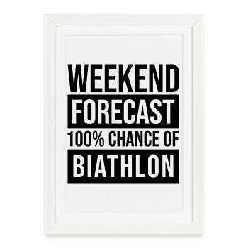 Biathlon Biathlon Biathlon - Affiche encadrée (27 × 37 cm) - blanc - Devant