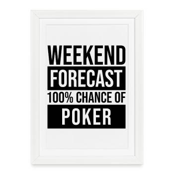 Poker Poker Poker - Affiche encadrée (27 × 37 cm) - blanc - Devant