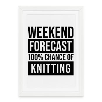 Tricote, tricot, tricot. - Affiche encadrée (27 × 37 cm) - blanc - Devant