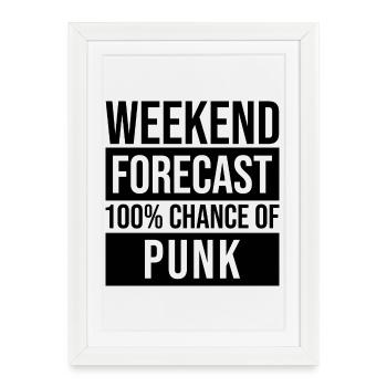 Punk Punk Punk - Affiche encadrée (27 × 37 cm) - blanc - Devant