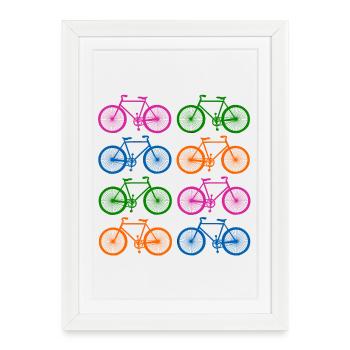 Bike - Framed poster (27 × 37 cm) - white - Front