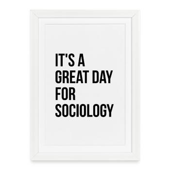 Sociologie Sociologie Sociologie - Affiche encadrée (27 × 37 cm) - blanc - Devant
