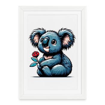 Koala - Affiche encadrée (27 × 37 cm) - blanc - Devant
