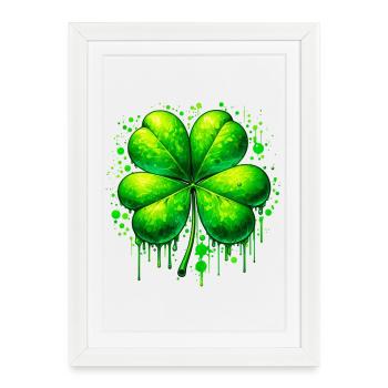Four-leaf clover - Framed poster (27 × 37 cm) - white - Front
