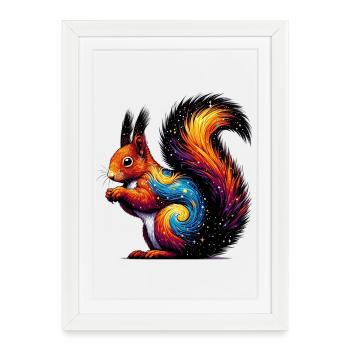 Squirrel - Framed poster (27 × 37 cm) - white - Front