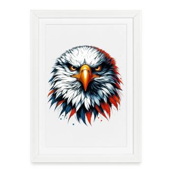 Eagle - Framed poster (27 × 37 cm) - white - Front