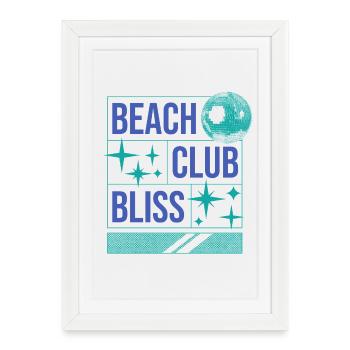 Beach Club Bliss – Ambiance estivale et festive - Affiche encadrée (27 × 37 cm) - blanc - Devant