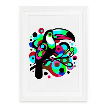 Toucan - Framed poster (27 × 37 cm) - white - Front