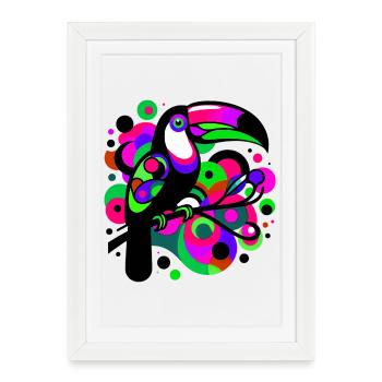 Toucan - Framed poster (27 × 37 cm) - white - Front