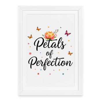 Petals of Perfection - Affiche encadrée (27 × 37 cm) - blanc - Devant