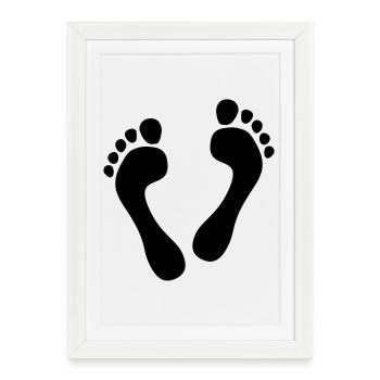 Cœur pieds nus - cœur pieds nus - Affiche encadrée (27 × 37 cm) - blanc - Devant