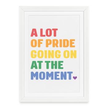 Mois de la fierté LGBTQ - Beaucoup de fierté - Affiche encadrée (27 × 37 cm) - blanc - Devant