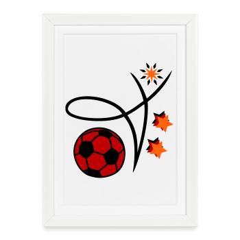 Football Allemagne - Affiche encadrée (27 × 37 cm) - blanc - Devant