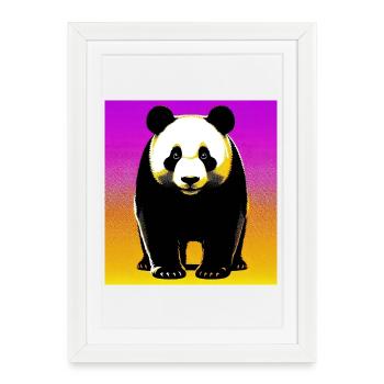 panda - Affiche encadrée (27 × 37 cm) - blanc - Devant