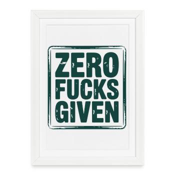 Relaxed rebellious statement design - Framed poster (27 × 37 cm) - white - Front