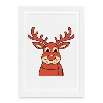 Renne - Affiche encadrée (27 × 37 cm) - blanc - Devant