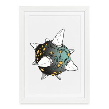 Planet - Framed poster (27 × 37 cm) - white - Front