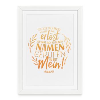 Called By Your Name - Bible Verse Lettering - Framed poster (27 × 37 cm) - white - Front