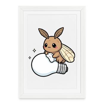 Lampe à polir les mites - Affiche encadrée (27 × 37 cm) - blanc - Devant