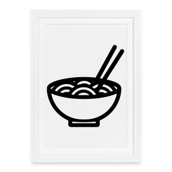 ramen - Affiche encadrée (27 × 37 cm) - blanc - Devant