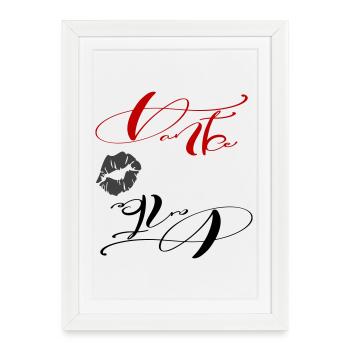 Merci - Affiche encadrée (27 × 37 cm) - blanc - Devant