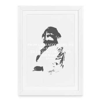 Citation de Karl Marx - Affiche encadrée (27 × 37 cm) - blanc - Devant