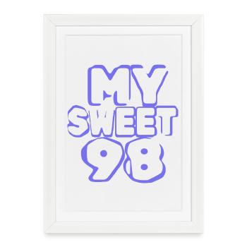 Birthday 98 - Framed poster (27 × 37 cm) - white - Front
