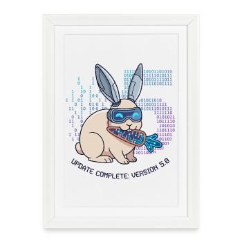 Update Complete 5.0 Cyber Rabbit - Framed poster (27 × 37 cm) - white - Front
