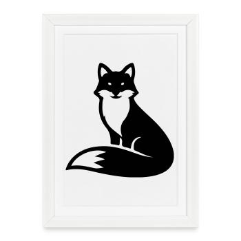 Fox Animal - Framed poster (27 × 37 cm) - white - Front