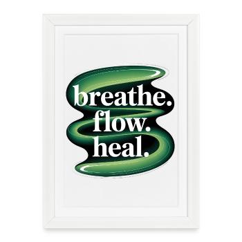 Qigong Tai Chi - Affiche encadrée (27 × 37 cm) - blanc - Devant