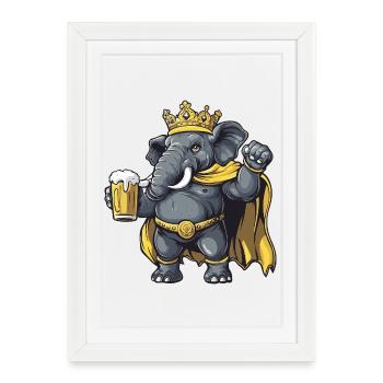 Mammut Le Roi de la Bière - Affiche encadrée (27 × 37 cm) - blanc - Devant