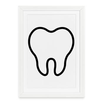Dent - Affiche encadrée (27 × 37 cm) - blanc - Devant