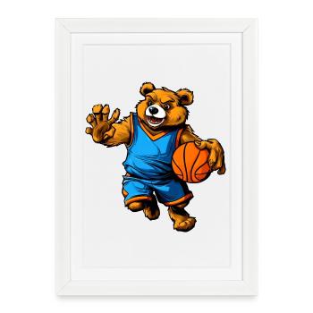 Bears Basketball - Framed poster (27 × 37 cm) - white - Front