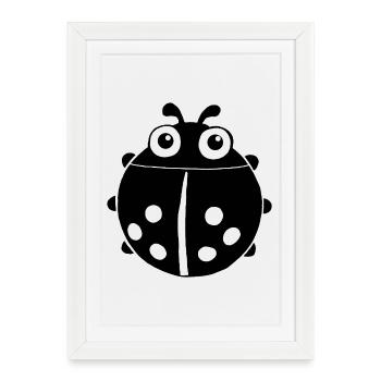 Black ladybug - Framed poster (27 × 37 cm) - white - Front