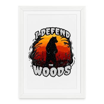 Forest Protection Bear - Framed poster (27 × 37 cm) - white - Front