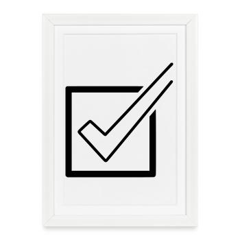 Checklist Tick Box Done - Framed poster (27 × 37 cm) - white - Front