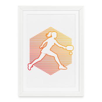 Cadeau de match de pickleball pour les fans de Pickleball - Affiche encadrée (27 × 37 cm) - blanc - Devant