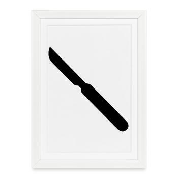Scalpel - Framed poster (27 × 37 cm) - white - Front